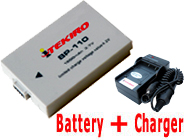 1500mAh BP-110 Battery + Charger for Canon HF R20 R21 R26 R28 R200 R206 Camcorders